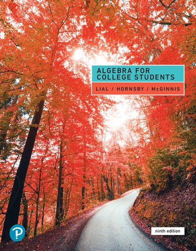 Algebra For College Students 9th Edition 9th Edition Margaret L Lial