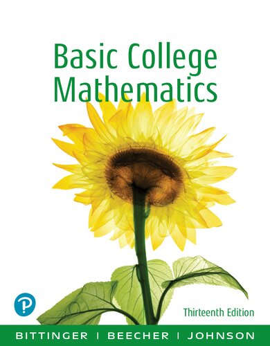 Basic College Mathematics 13th Edition 13th Edition Marvin L Bittinger