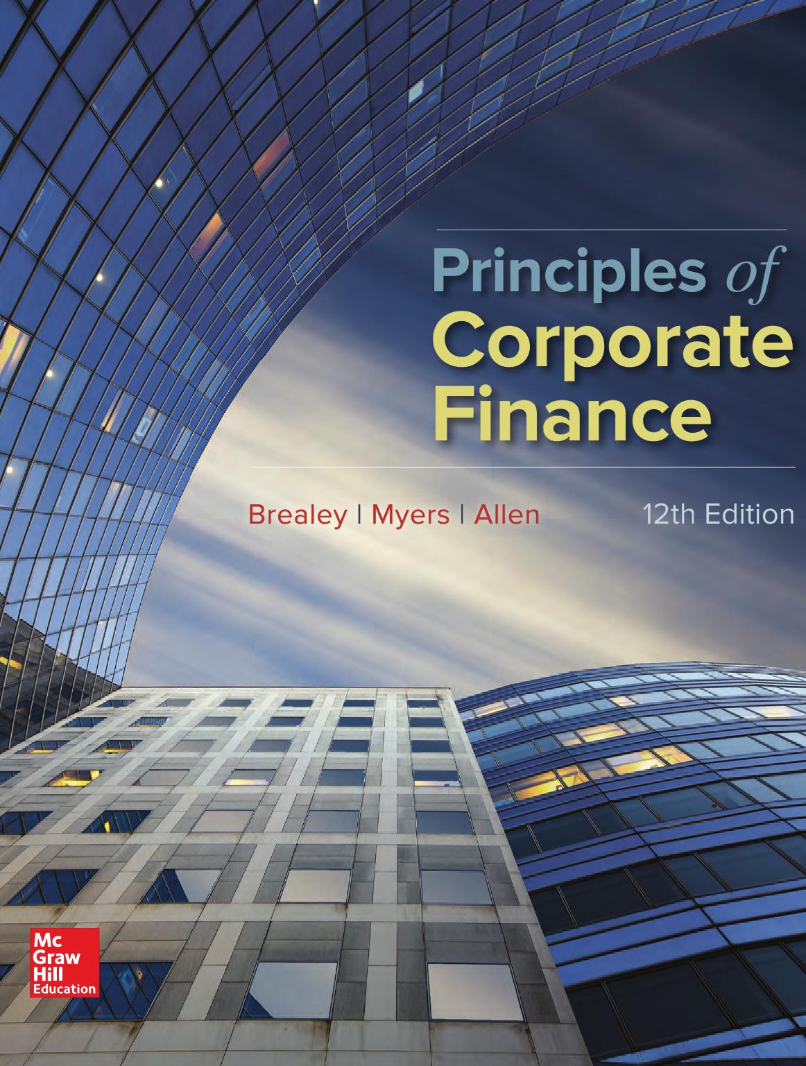 Principles Of Corporate Finance Brealey Richard A Stewart C Myers Allen