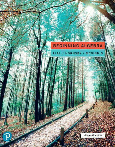 Beginning Algebra 13th Edition 13th Edition Margaret L Lial