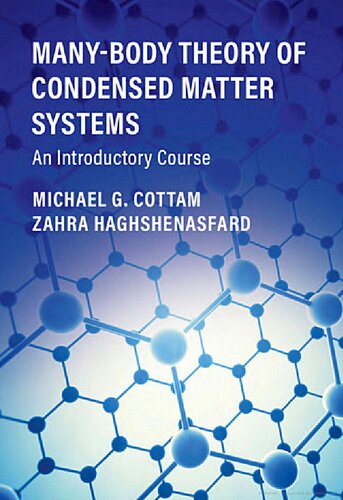 Manybody Theory Of Condensed Matter Systems An Introductory Course Michael G Cottam