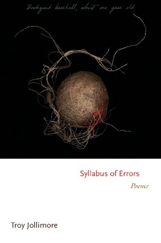 Syllabus Of Errors Poems Princeton Series Of Contemporary Poets Troy Jollimore