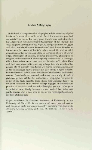Locke A Biography Roger Woolhouse