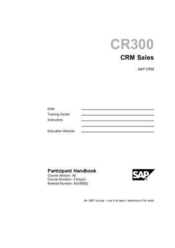 Cr300 Crm Sales Coll