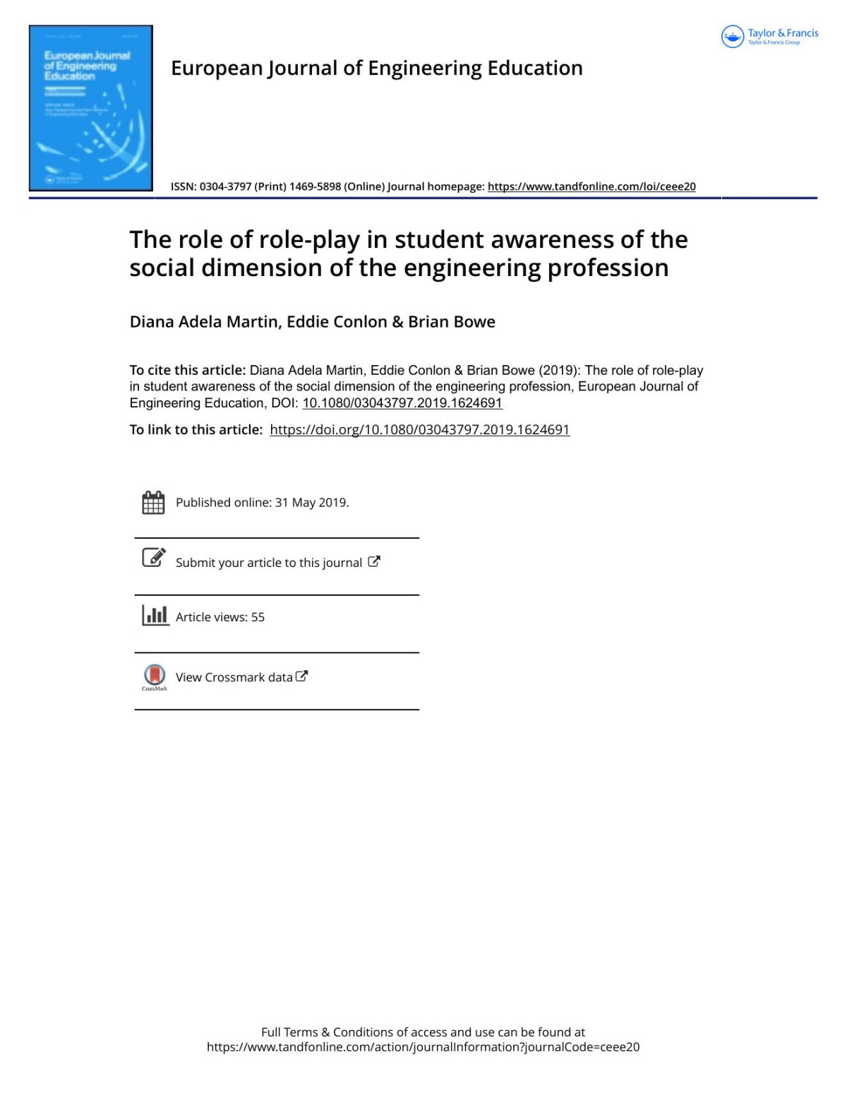 The Role Of Roleplay In Student Awareness Of The Social Dimension Of The Engineering Profession Engineering Ethics Education Diana Adela Martin