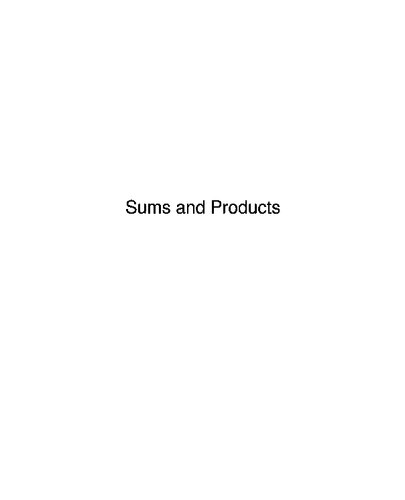 Sums And Products Titu Andreescu Marian Tetiva