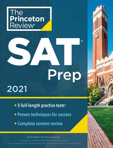 Princeton Review Sat Prep 2021 5 Practice Tests Review Techniques Online Tools Princeton Review