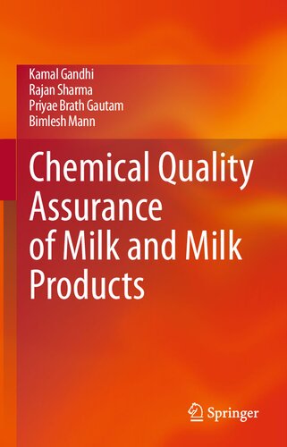 Chemical Quality Assurance Of Milk And Milk Products Kamal Gandhi