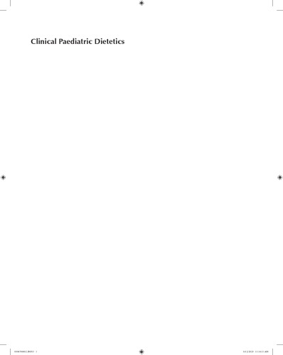 Clinical Paediatric Dietetics 5th Edition Vanessa Shaw