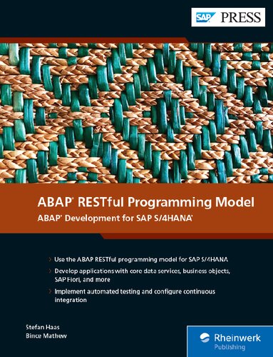 Abap Restful Programming Model Abap Development For Sap S4hana Sap Press 1st Edition Stefan Haas