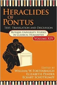 Heraclides Of Pontus Texts And Translations Hardcover Eckart Schtrumpf