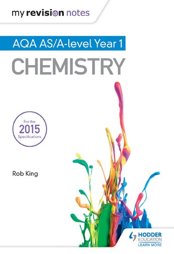 My Revision Notes Aqa As Chemistry Uk Ed Rob King
