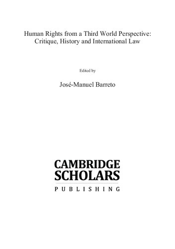 Human Rights From A Third World Perspective Josmanuel Barreto