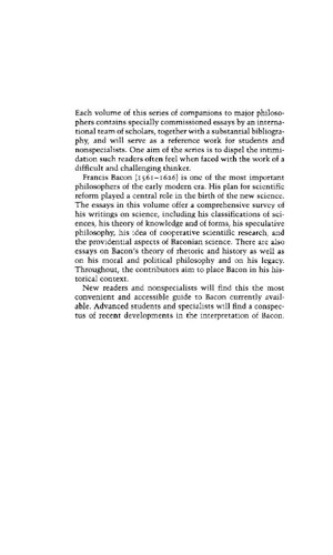 The Cambridge Companion To Bacon Markku Peltonen