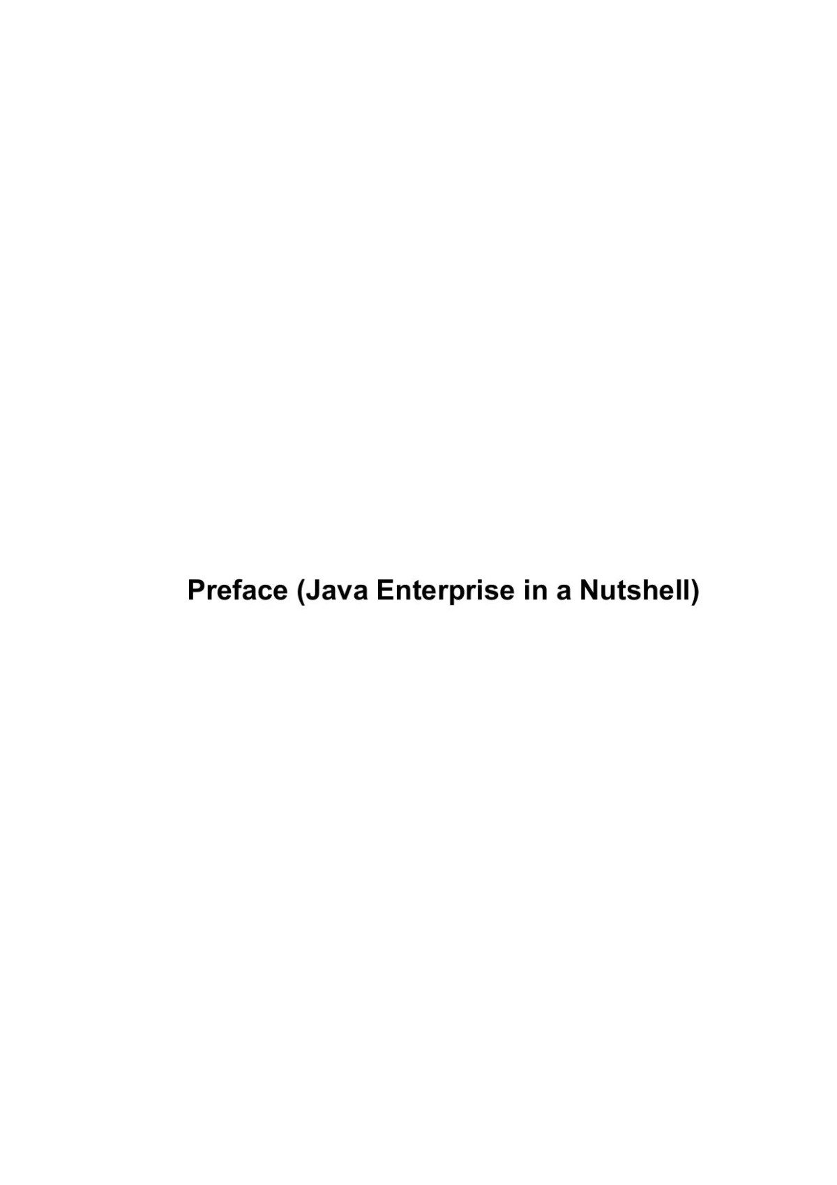 Preface Java Enterprise In A Nutshell Coll