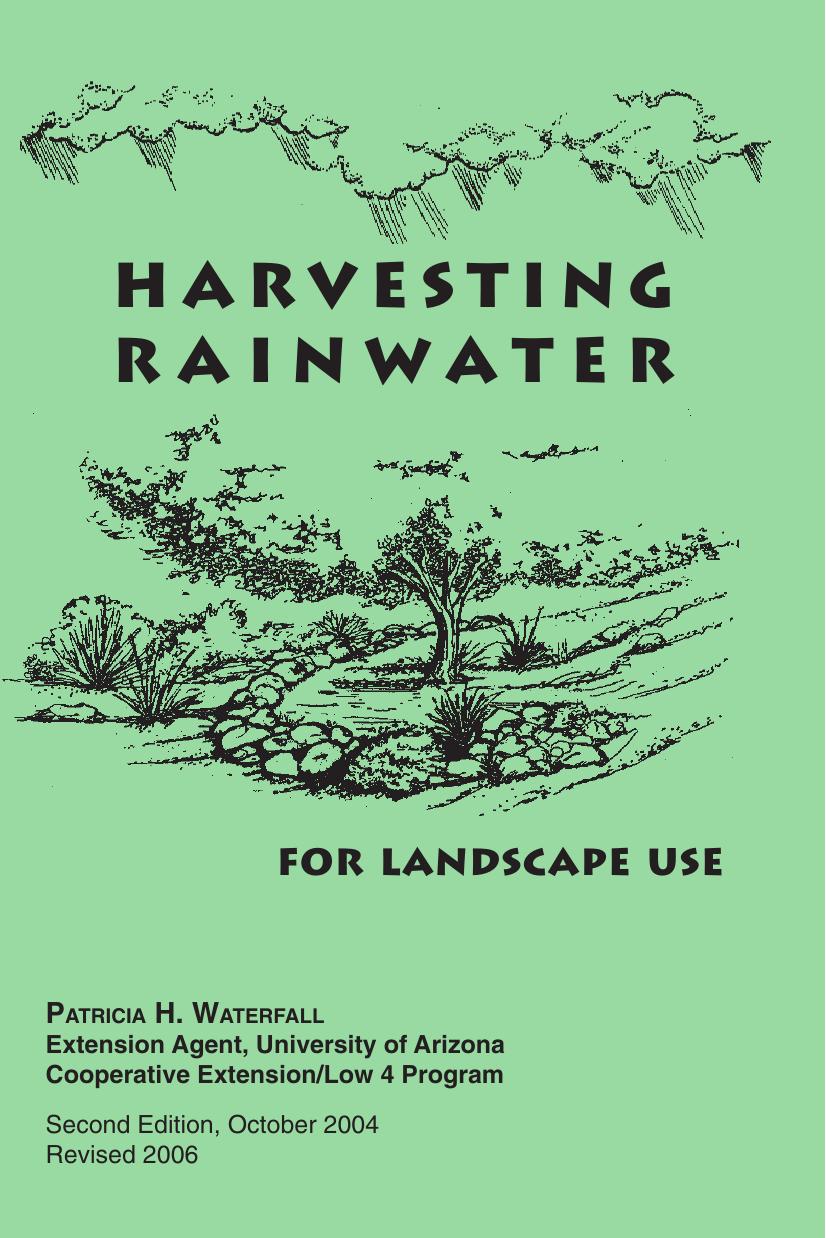 Harvesting Rainwater For Landscape Use 2nd Patricia H Waterfall