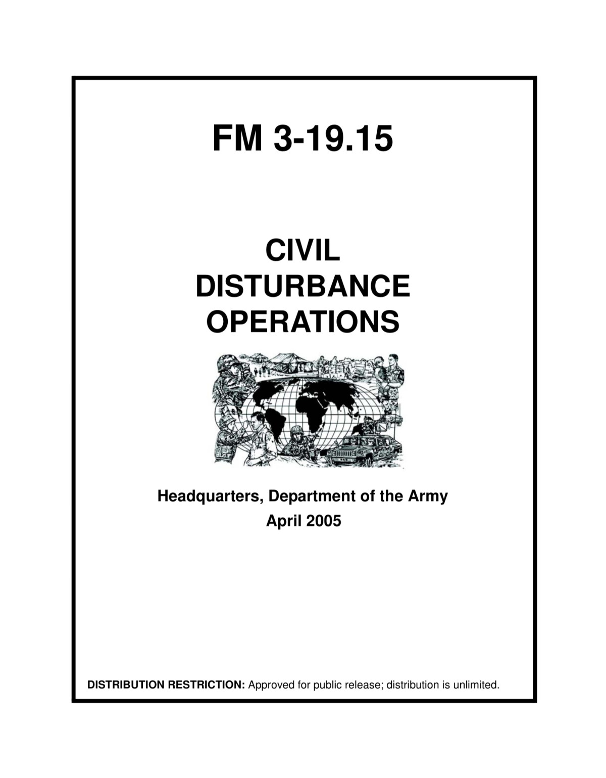 Fm 31915 Civil Disturbance Operations Us Department Of The Army