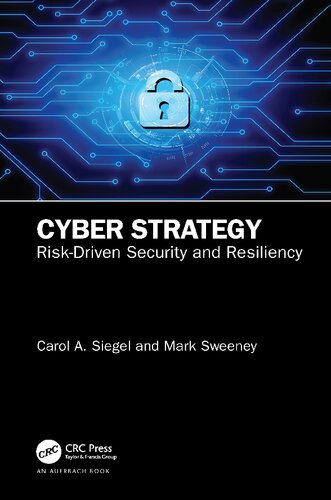 Cyber Strategy Riskdriven Security And Resiliency 1st Edition Carol A Siegel