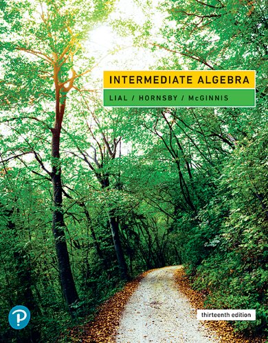 Intermediate Algebra 13th Edition John Hornsby Terry Mcginnis Margaret L Lial