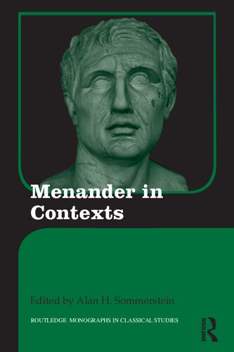 Menander In Contexts Alan H Sommerstein