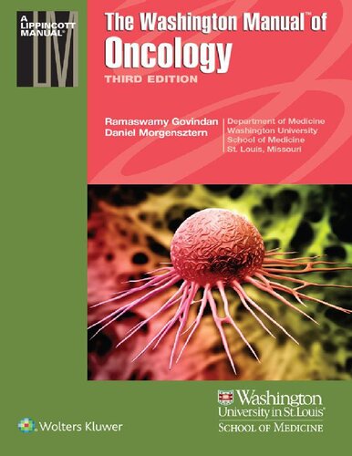 The Washington Manual Of Oncology 3rd Edition Md Govindan Ramaswamy Editor