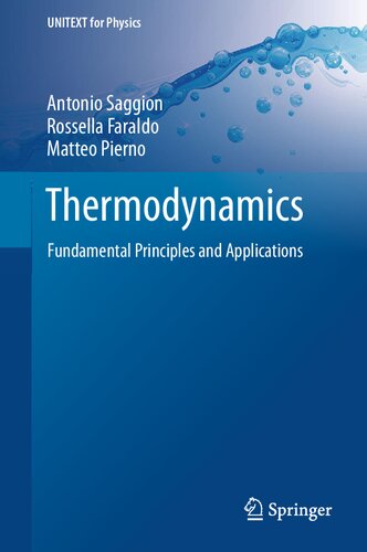 Thermodynamics Fundamental Principles And Applications Unitext For Physics 1st Ed 2019 Antonio Saggion