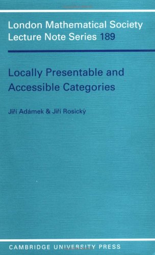 Locally Presentable And Accessible Categories 1st Edition J Adamek