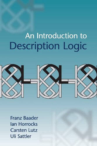 An Introduction To Description Logic 1st Edition Franz Baader