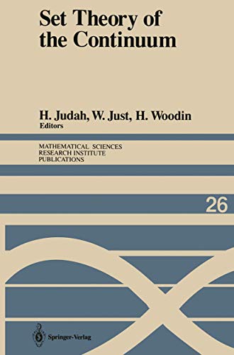 Set Theory Of The Continuum Mathematical Sciences Research Institute Publications 26 Softcover Reprint Of The Original 1st Ed 1992 Haim Judah Editor