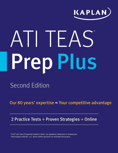 Ati Teas Prep Plus 2 Practice Tests Proven Strategies Excluded Online Resource Kaplan Test Prep 2nd Edition Kaplan Nursing