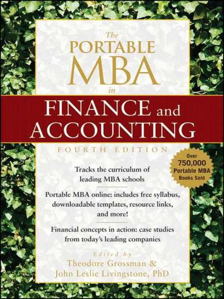 The Portable Mba In Finance And Accounting Theodore Grossman John Leslie Livingstone