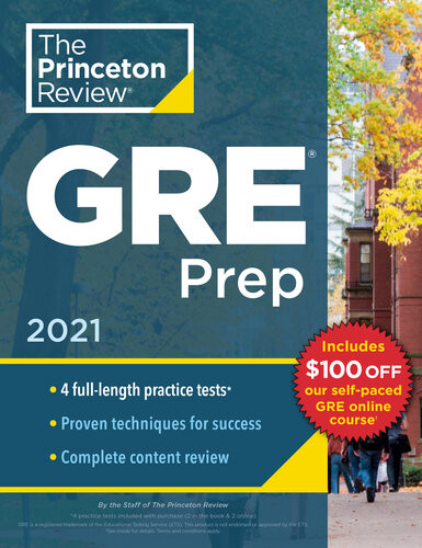 Princeton Review Gre Prep 2021 4 Practice Tests Review Techniques Online Features Graduate School Test Preparation The Princeton Review
