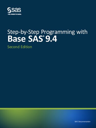 Stepbystep Programming With Base Sas 94 Second Edition 2nd Edition Sas Institute
