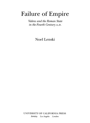 Failure Of Empire Noel Lenski