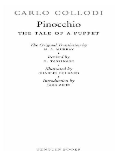 Pinocchio The Tale Of A Puppet Collodi Carlomurray Mary Alicefolkard