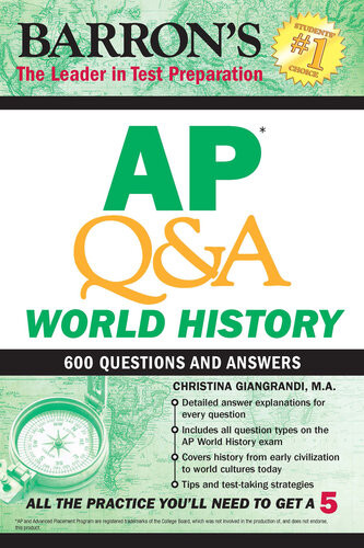 Ap Qa World History With 600 Questions And Answers Barrons Ap Christina Giangrandi