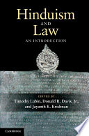 Hinduism And Law Timothy Lubin Donald R Davis Jr Jayanth K Krishnan