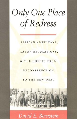 Only One Place Of Redress African Americans Labor Regulations And The Courts From Reconstruction To The New Deal 1st Edition David E Bernstein