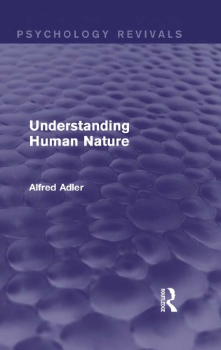 Understanding Human Nature Adler Alfred