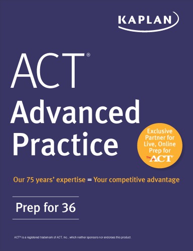 Act Advanced Practice Prep For 36 Kaplan Inc