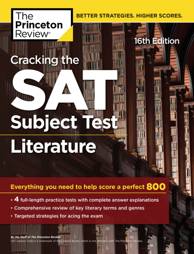 Cracking The Sat Subject Test In Literature 1 15th Edition Amend