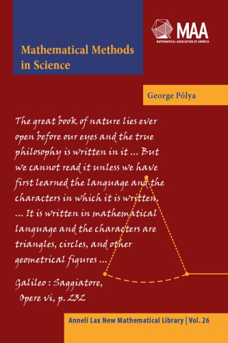 Mathematical Methods In Science Benjamin Arthurbowden Leonpólya