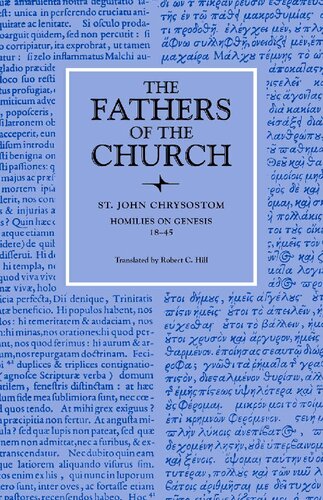 Homilies On Genesis 1845 Fathers Of The Church 82 Saint John Chrysostom