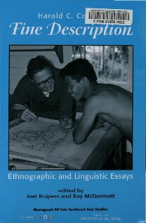 Fine Description Ethnographic And Linguistic Essays Harold C Conklin Joel Corneal Kuipers Raymond Patrick Mcdermott