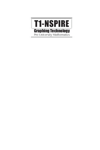 Tinspire Graphing Technology Preuniversity Mathematics Noraini Idris