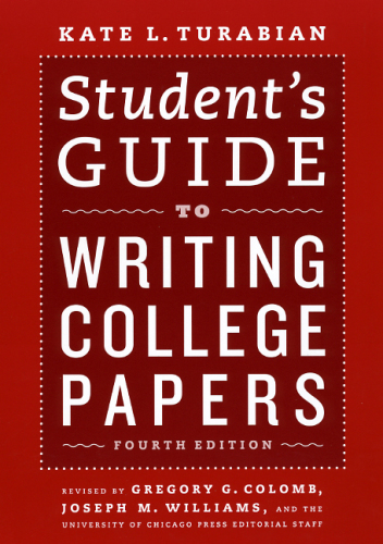 Students Guide To Writing College Papers Colomb Gregory Gturabian
