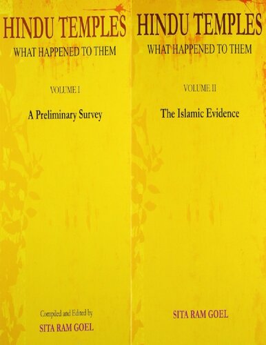 Hindu Temples What Happened To Them 2 Vol Set 2nd Edition Sita Ram Goel