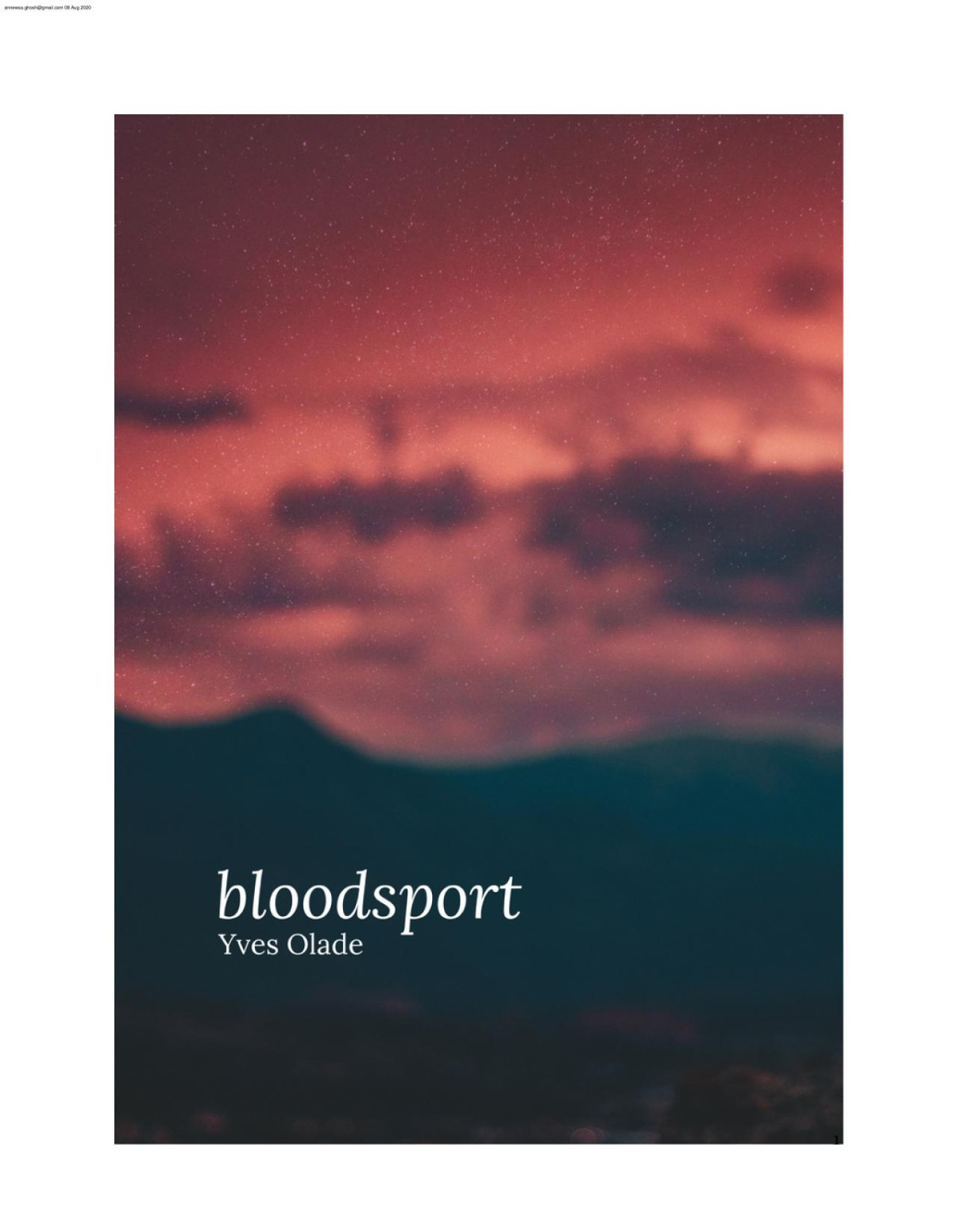 Bloodsport 1st Edition Yves Olade