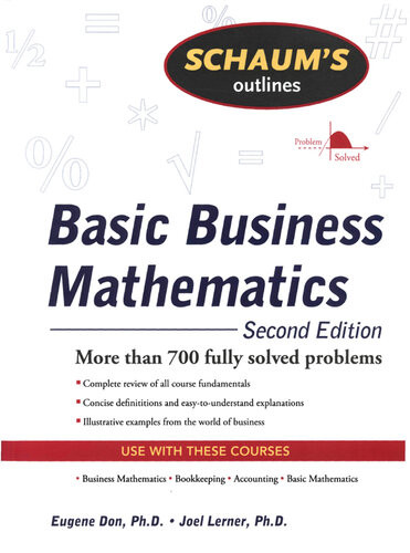 Schaums Outline Of Basic Business Mathematics 2nd Edition Eugene Don