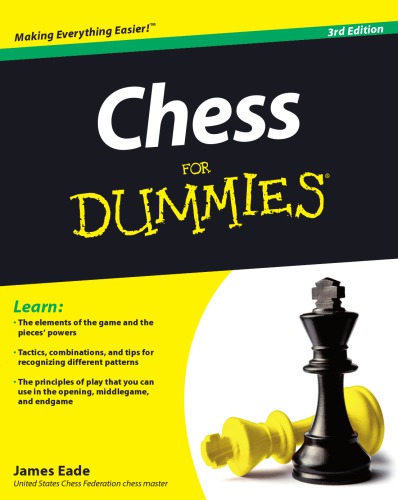 Chess For Dummies 3rd Ed Eade James